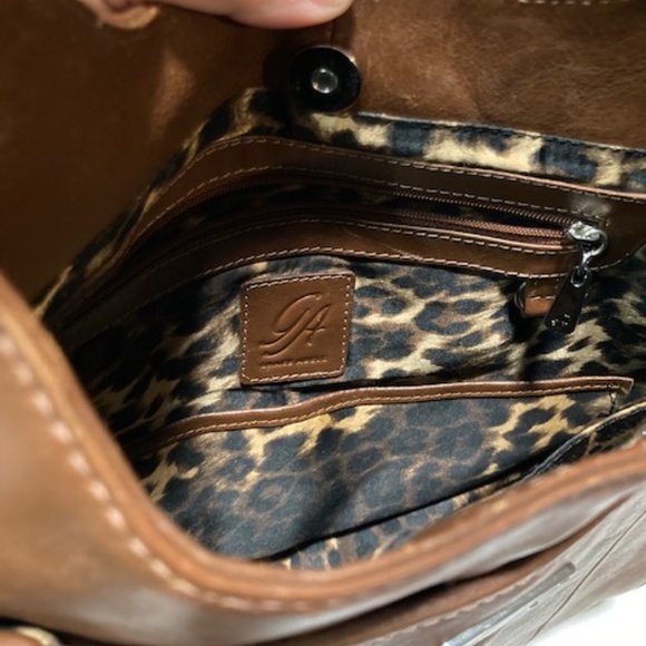 Grace Adele Brown Leather Hobo Style Designer Handbag - Picture 13 of 15